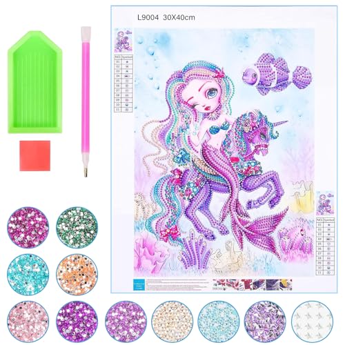 ARONRAVE Diamond Painting Meerjungfrau Geschenke für 8 9 10 11 12 Jährige Mädchen Teenager, 5D Diamant Painting Set Meerjungfrau Geschenk Diamond Painting Zubehör Full Bilder Kits ARONRAVE Diamond Painting Meerjungfrau Geschenke für 8 9 10 11 12 Jährige Mädchen Teenager, 5D Diamant Painting Set Meerjungfrau Geschenk Diamond Painting Zubehör Full Bilder Kits von ARONRAVE