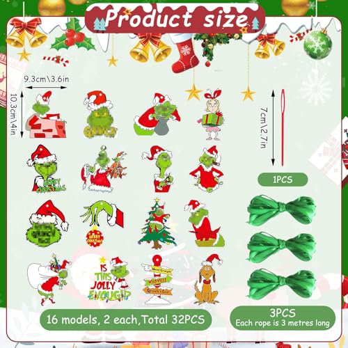 ARONRAVE Grinch Weihnachtsdeko,32 Stück Grinch deko Weihnachtsschmuck Hängende Ornament hängende Ornament Weihnachtsschmuck für Weihnachtsbaum Dekorationen ARONRAVE Grinch Weihnachtsdeko,32 Stück Grinch deko Weihnachtsschmuck Hängende Ornament hängende Ornament Weihnachtsschmuck für Weihnachtsbaum Dekorationen von ARONRAVE