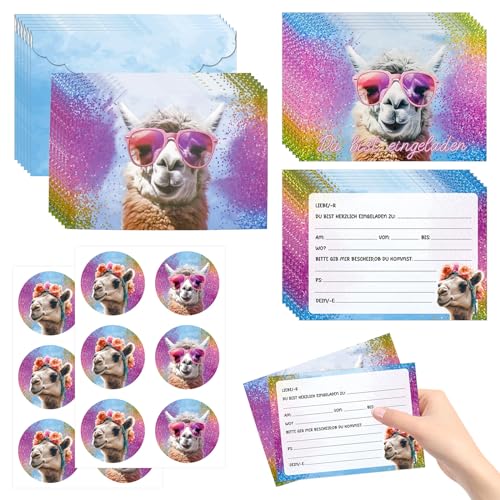 ARONRAVE Lama Einladungskarten Kindergeburtstag Mädchen 12 Stück Lustig lässige Alpaka Geburtstag Einladungen mit echtem Glitzerlack Einladungskarten Geburtstag Mädchen Kindergeburtstag ARONRAVE Lama Einladungskarten Kindergeburtstag Mädchen 12 Stück Lustig lässige Alpaka Geburtstag Einladungen mit echtem Glitzerlack Einladungskarten Geburtstag Mädchen Kindergeburtstag von ARONRAVE