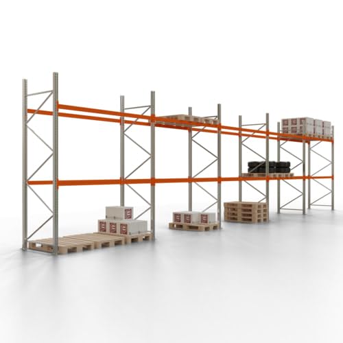 ARPA-S Palettenregal - 3 t - 3,5 x 14,1 x 1,1 m - 5 Felder - Schwerlastregal - VKfrei von ARPA-S
