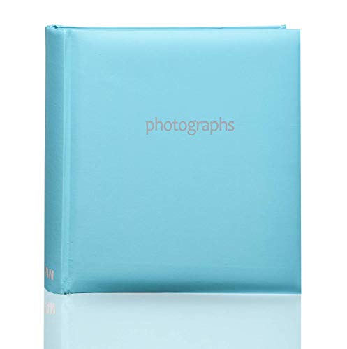 ARPAN Einstecktasche Buchgebundenes Memoalbum für 200 Fotos 10 x 15 cm, Pastellblau, 23 x 23 cm von ARPAN