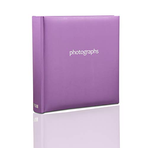 ARPAN Einstecktasche Buchgebundenes Memoalbum für 200 Fotos 10 x 15 cm, violett, 23 x 23 cm von ARPAN