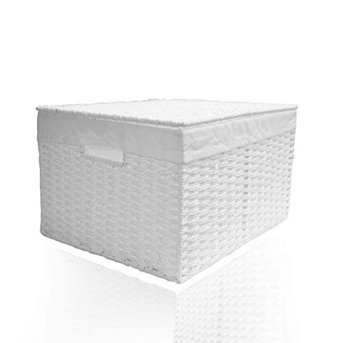 ARPAN Papierkorb Stofffutter, Weißes Papierseil, Large-W38xD30xH19cm von ARPAN