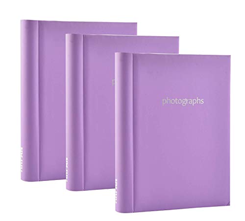 Arpan Fotoalbum, selbstklebend, groß, 60 Blatt, 120 Seiten, Violett, 3 Stück von ARPAN