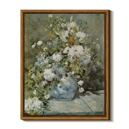 ARPEOTCY Blumen-Wandkunstdrucke, Vintage-Stil, französische Blume, gerahmt, Leinwandkunst, Heimdekoration, Keramikvase, Blumen-Ölgemälde für Wohnzimmer, Badezimmer, Schreibtisch-Dekoration, 20,3 x ARPEOTCY Blumen-Wandkunstdrucke, Vintage-Stil, französische Blume, gerahmt, Leinwandkunst, Heimdekoration, Keramikvase, Blumen-Ölgemälde für Wohnzimmer, Badezimmer, Schreibtisch-Dekoration, 20,3 x von ARPEOTCY