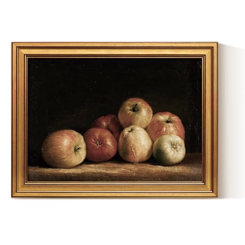 ARPEOTCY Leinwand Bilder mit Rahmen, Klein Vintage Wanddeko, Wandbilder Wohnzimmer Schlafzimmer Badezimmer Küche, Bauernhaus Zimmer Deko Aesthetic, Barockes Äpfeln kunstdrucke Painting, 40x30cm ARPEOTCY Leinwand Bilder mit Rahmen, Klein Vintage Wanddeko, Wandbilder Wohnzimmer Schlafzimmer Badezimmer Küche, Bauernhaus Zimmer Deko Aesthetic, Barockes Äpfeln kunstdrucke Painting, 40x30cm von ARPEOTCY