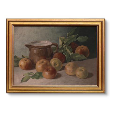 ARPEOTCY Vintage Goldener Rahmen Wandbilder Wohnzimmer, Wanddeko mit Fruchtmotiven, Leinwand Bilder Wandbilder für Wohnzimmer & Schlafzimmer, Apfelfest 40L x 30W cm ARPEOTCY Vintage Goldener Rahmen Wandbilder Wohnzimmer, Wanddeko mit Fruchtmotiven, Leinwand Bilder Wandbilder für Wohnzimmer & Schlafzimmer, Apfelfest 40L x 30W cm von ARPEOTCY