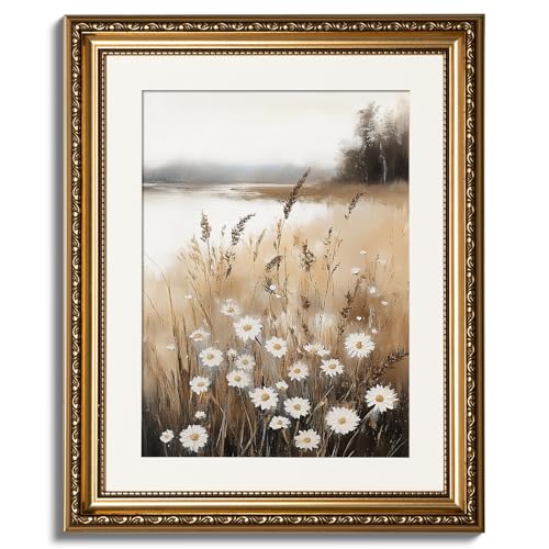 ARPEOTCY Wandkunst, Vintage-Stil, goldgerahmt, Wildblumen-Feldgemälde, florale Leinwanddrucke, Kunstwerk mit antikem Rahmen, viktorianisches Wandbild, Dekor für Zimmer, Galerie, Wohnzimmer, 33 x 40,6 ARPEOTCY Wandkunst, Vintage-Stil, goldgerahmt, Wildblumen-Feldgemälde, florale Leinwanddrucke, Kunstwerk mit antikem Rahmen, viktorianisches Wandbild, Dekor für Zimmer, Galerie, Wohnzimmer, 33 x 40,6 von ARPEOTCY