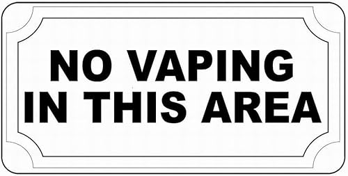 ARPINO Blechschild, 20,3 x 30,5 cm, Aufschrift "No Vaping in This Area", Warnschild, Sicherheitsschild von ARPINO