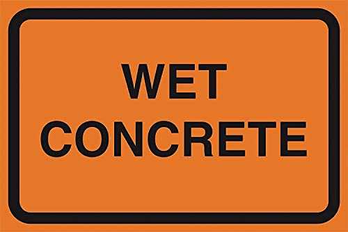 ARPINO Blechschild, 20,3 x 30,5 cm, Aufschrift "Wet Concrete", Warnschild von ARPINO