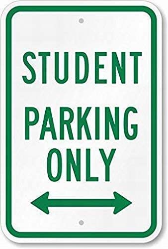 ARPINO Blechschild, 20,3 x 30,5 cm, "Student Parking Only", Warnschild von ARPINO