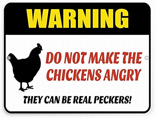 ARPINO Blechschild, Aufschrift "Do Not Make The Chickens Angry", 20,3 x 30,5 cm ARPINO Blechschild, Aufschrift "Do Not Make The Chickens Angry", 20,3 x 30,5 cm von ARPINO