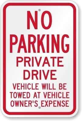 ARPINO Blechschild "No Parking - Private Drive Vehicles Will Be Towed at Vehicle Owners Expense", Warnschild, Sicherheitsschild, 20,3 x 30,5 cm ARPINO Blechschild "No Parking - Private Drive Vehicles Will Be Towed at Vehicle Owners Expense", Warnschild, Sicherheitsschild, 20,3 x 30,5 cm von ARPINO