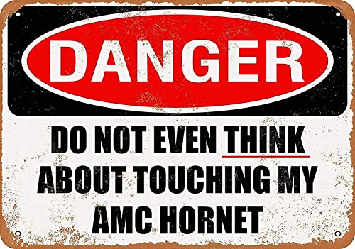 ARPINO Metallschild, 20,3 x 30,5 cm, Aufschrift "Do Not Touch My AMC Hornet", Vintage-Blechschild, Heimdekoration ARPINO Metallschild, 20,3 x 30,5 cm, Aufschrift "Do Not Touch My AMC Hornet", Vintage-Blechschild, Heimdekoration von ARPINO