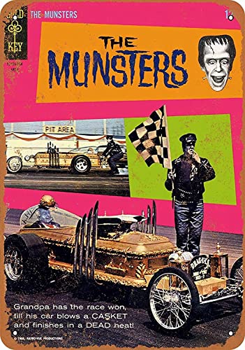 ARPINO Metallschild 20,3 x 30,5 cm Munsters Drag-U-La Comic Vintage Blechschild Heimdekoration von ARPINO