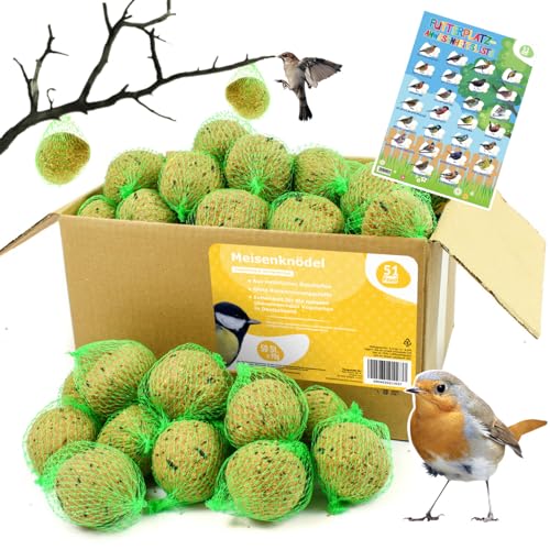 ARPON Meisenknödel, Vogelfutter - Futterknödel für Vögel zur Ganzjährigen Fütterung - Vogelknödel mit Nährstoffreichen Zutaten - Fettfutter für Wildvögel- Fat Balls - Made in EU von ARPON