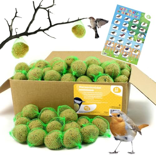 ARPON Meisenknödel, Vogelfutter - Futterknödel für Vögel zur Ganzjährigen Fütterung - Vogelknödel mit Nährstoffreichen Zutaten - Fettfutter für Wildvögel- Fat Balls - Made in EU von ARPON