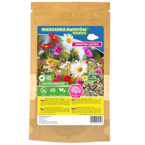Blumenwiese - Premium Blumenmischung -Insektenfreundliche Blumensamen - 40 Feldblumen- und Kräuterarten - Wildblumensamen - Mischung aus einjährigen und mehrjährigen Blumen von ARPON