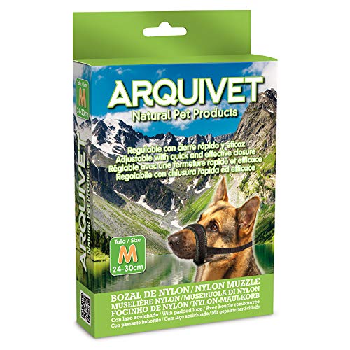 Arquivet Maulkorb für Hunde aus Nylon mit gepolsterter Schleife - M von Arquivet