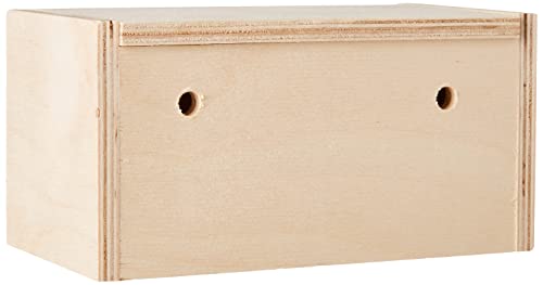 Arquivet Vogelnest aus Holz - Wellensittichhaus - Vogelhaus - Gartennest - Nest für Vögel Natur - 20 x 11 x 10 cm von Arquivet