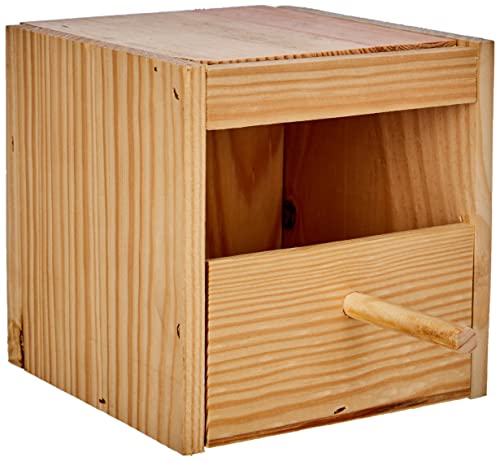 Arquivet Holznest für Isabeliten - 15 x 15 x 15 cm - Vogelhaus - Nest für Naturvögel - Vogelhäuser - Nestkasten - Zubehör von Arquivet