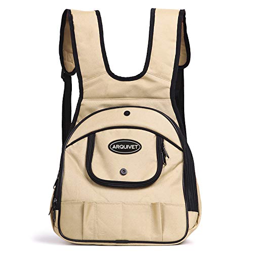 Arquivet Front Rucksack für kleine Haustiere, 30 x 20 x 34 cm, Rucksack für kleine Hunde und Katzen, zum Transport Ihres Haustiers, Creme Arquivet Front Rucksack für kleine Haustiere, 30 x 20 x 34 cm, Rucksack für kleine Hunde und Katzen, zum Transport Ihres Haustiers, Creme von Arquivet