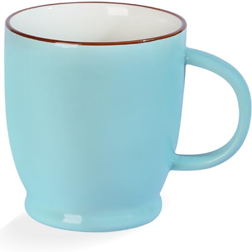 ARRADEN Blaue Kaffeetasse, 470 ml, große Cappuccino-Tasse, mikrowellengeeignet, Kaffeetasse mit großem Griff, Porzellan-Teetasse für Frauen, Männer, Mutter, Vater, Geschenke ARRADEN Blaue Kaffeetasse, 470 ml, große Cappuccino-Tasse, mikrowellengeeignet, Kaffeetasse mit großem Griff, Porzellan-Teetasse für Frauen, Männer, Mutter, Vater, Geschenke von ARRADEN