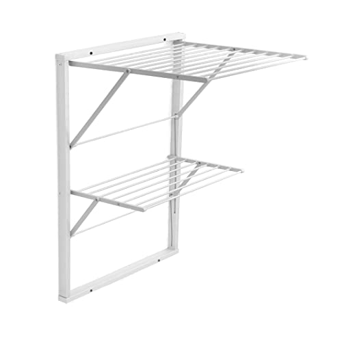 Arredamenti Italia Wandmontierter Kleiderständer, Holz, weiß, APERTO:P63 x L69 x H80 cm, CHI.: P3 x L69 x H95 cm von Arredamenti Italia