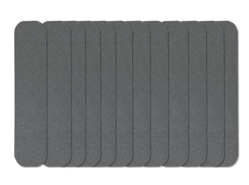ARREGUI A-1050057-P12 Anti-Rutsch-Klebeband mit Soft-Touch | Anti-Rutsch-Streifen | Griptape | Selbstklebendes Sicherheitsband | für Innen und Außen | 12 Bänder | Grau von ARREGUI