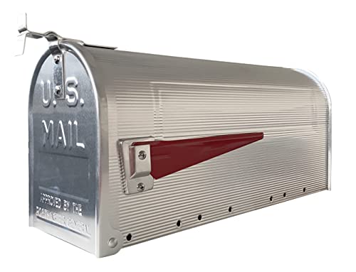 ARREGUI Americano E2101 Individueller Briefkasten aus Aluminium im amerikanischen Stil, Größe L (C4-Zeitfschriften und Umschläge), Edelstahl, 25 x 48 x 17 cm von ARREGUI