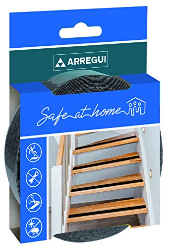 ARREGUI Anti-Rutsch Klebeband Schwarz, Für Innen-und außenbereich, Für Treppen, Selbstklebend, 15m x 40mm von ARREGUI