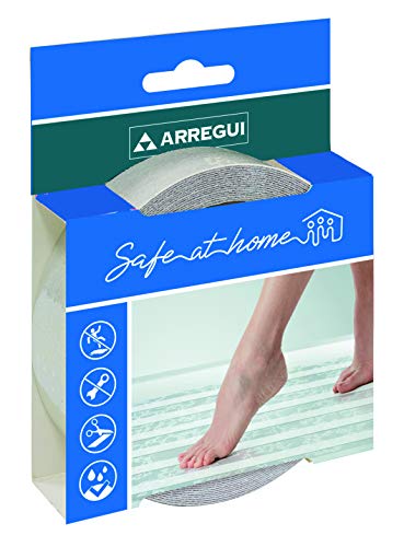 ARREGUI Anti-Rutschband Transparent für Badewannne und Dusche, Selbstklebender Rutschschutzt, 5m x 40mm von ARREGUI