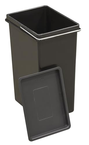 ARREGUI CBZ00682T Ersatzeimer für Mülltrennsysteme | 11 L |Ersatz Inneneimer aus Kunststoff mit Metallgriff und Deckel | Perfekt für Biomüll | für Basic, Top, Round, Ecoclas und Ecoclas Plus | schwarz von ARREGUI
