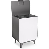 Duplo Designer Küchen Mülltrennsystem mit 2 Inneneimern, Recycling Abfalleimer Geruchsdicht mit Filter, 2 Fächer Mülleimer aus Stahl, Großer von ARREGUI
