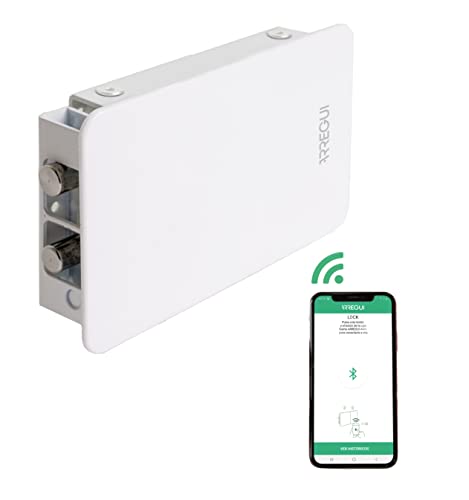 ARREGUI Kamo CI20B Smart Schloss für Türen | Unsichtbares Intelligentes Türschloss | Schlüssellos mit Smartphonekontrolle | Elektronisches Buetooth Sicherheitsschloss | Smart Lock | Weiß von ARREGUI