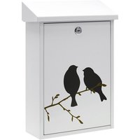ARREGUI Premium E5601-BIR Briefkasten aus Verzinktem Stahl, mit im Siebdruck lackiertem Vogel - Motiv "Birds", Größe M (DIN A4 Post), Wandbriefkasten von ARREGUI