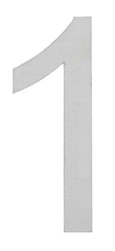 ARREGUI SEC11-T1 Edelstahl Hausnummer | Moderne Briefkasten Hausnummer aus Edelstahl | 8 cm Hohe Hausnummer für Außen Wasserdicht | Wetterfeste Hausnummern | Gebäudenummer | Türnummer | Nummer 1 von ARREGUI