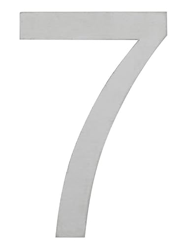 ARREGUI SEC11-T1 Edelstahl Hausnummer | Moderne Briefkasten Hausnummer aus Edelstahl | 8 cm Hohe Hausnummer für Außen Wasserdicht | Wetterfeste Hausnummern | Gebäudenummer | Türnummer | Nummer 7 von ARREGUI