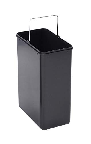 ARREGUI Step Bin Ersatz Inneneimer aus Kunststoff mit Metallgriff, 15L, schwarz, 40x18x23,5 cm von ARREGUI