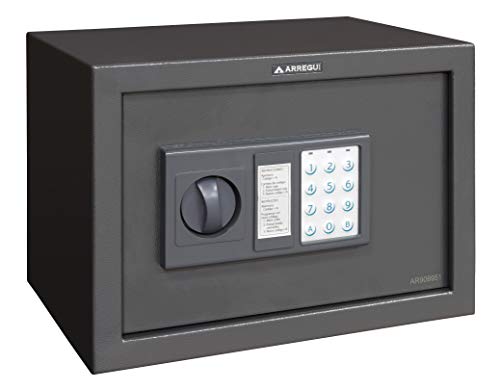 ARREGUI Class T20EB Möbeltresor | Möbelsafe aus Stahl mit Elektronikschloss, Haussafe mit programmierbarem elektronischem Zahlenschloss, Tresor | Safe mit Notschlüssel, 20 x 31 x 20 cm, 9 L von ARREGUI