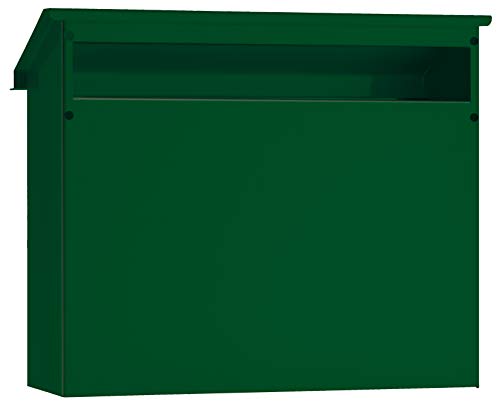 ARREGUI V4073 Maxi Durchwurfbriefkasten aus verzinktem Stahl, Größe M (DIN A4), Briefeinfang für Briefeinwurf oder Einwurfblende, grün von ARREGUI