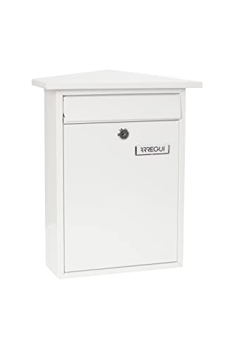 Arregui Home E5711 Individueller Briefkasten aus Stahl, Größe M (DIN A4), Weiß von ARREGUI