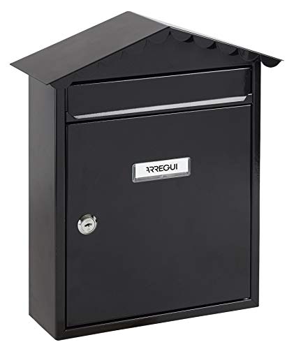 ARREGUI Visit E5744 Briefkasten aus Verzinktem Stahl, Größe M (DIN A4 Post), Wandbriefkasten für den Außenbereich, Postkasten für Draußen mit Namensschild, Einwurfklappe und Schutzdach, Schwarz ARREGUI Visit E5744 Briefkasten aus Verzinktem Stahl, Größe M (DIN A4 Post), Wandbriefkasten für den Außenbereich, Postkasten für Draußen mit Namensschild, Einwurfklappe und Schutzdach, Schwarz von ARREGUI