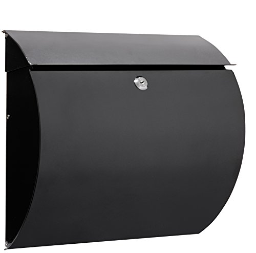 ARREGUI Aura E5404 Individueller Briefkasten aus Stahl, Größe L (Zeitschriften und C4-Umschläge), Schwarz, 33 x 37,5 x 10,5 cm von ARREGUI