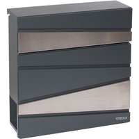 Arregui - Armor E6905 Designer Briefkasten aus Verzinktem Stahl mit Zeitungsrolle, Postkasten + Zeitungsbox, Größe m (din A4), Moderner von ARREGUI