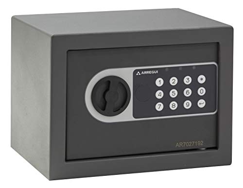 ARREGUI Premier 16501-S0 Möbeltresor | Möbelsafe aus Stahl mit Elektronikschloss, Haussafe mit programmierbarem elektronischem Zahlenschloss, Tresor | Safe mit Notschlüssel, 17 x 23 x 17 cm, 4 L von ARREGUI