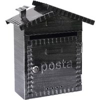 Rustica D-2202 Metall- Briefkasten im rustikalen Stil, Größe s (din A5 Post), Wandbriefkasten für den Außenbereich mit Dach, Einfache Montage, von ARREGUI