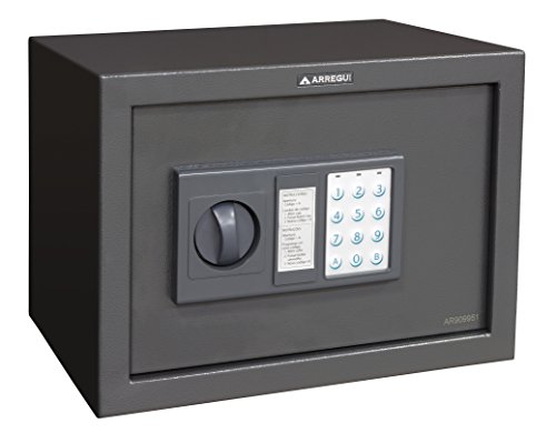 ARREGUI Class T25EB Möbeltresor | Möbelsafe aus Stahl mit Elektronikschloss, Haussafe mit programmierbarem elektronischem Zahlenschloss, Tresor | Safe mit Notschlüssel, 25 x 35 x 25 cm, 17 L von ARREGUI