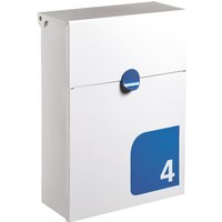 Tondo m E6731-BLU Briefkasten aus Verzinktem Stahl, Größe m (din A4 Post), mit ihrer Hausnummer Personalisierbarer Wandbriefkasten, mit Verborgenem von ARREGUI