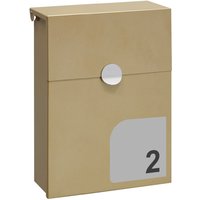 Tondo s E6725-SIL Briefkasten aus Verzinktem Stahl, mit ihrer Hausnummer Personalisierbarer Wandbriefkasten, Größe s (din A5 Post), mit Verborgenem von ARREGUI